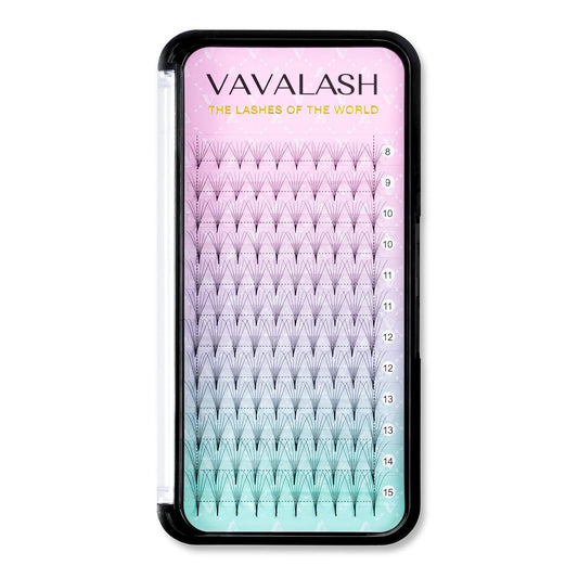 Eyelash Extensions 3D 4D 5D 6D 8D 9D 10D Thickness 0.07/0.1 C/D Curl Eyelashes Middle Stem & Long Stem Heat Bonded Premade Fans Russian Volume Lash Extensions Supplies (Middle Stem 6D-0.07-D-15mm)