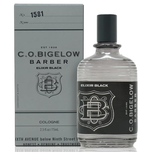 C.O. Bigelow Elixir Black Cologne for Men, Musk & Vanilla Fragrance, Long Lasting Men's Cologne, Elixir Perfume for Men, 2.5 Fl Oz