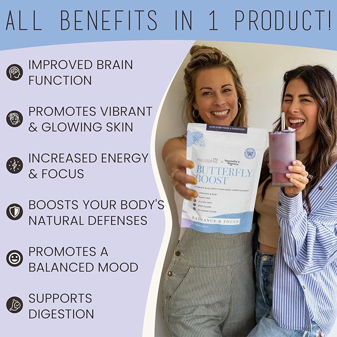 Philosophie Cosmic Elixir & Butterfly Boost Bundle - Superfood Powder Blends - All Natural Plant-Based 2pack