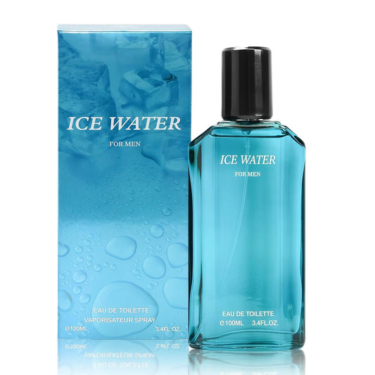 Ice Water Men Cologne 3.4 Fl Oz Eau De Toilette Spray,Notes of Coriander, Mint, Lavender & Amber – Long Lasting Perfume for Men Daily Use