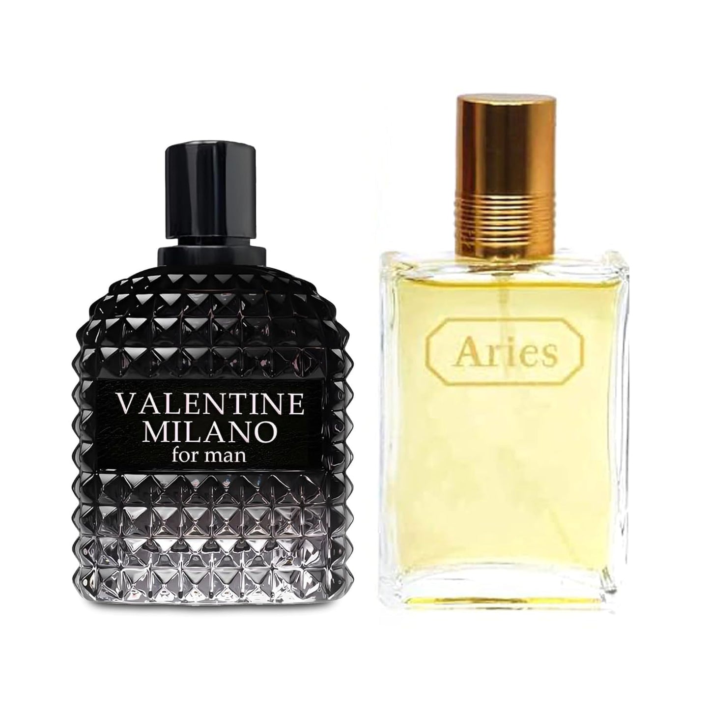 2PCS Valentine Milano/Aries Eau De Toilette for Men-Fresh,Romantic Scent Perfume for Men 3.4 Fl Oz Each Mens Cologne For All Skin Daily Used