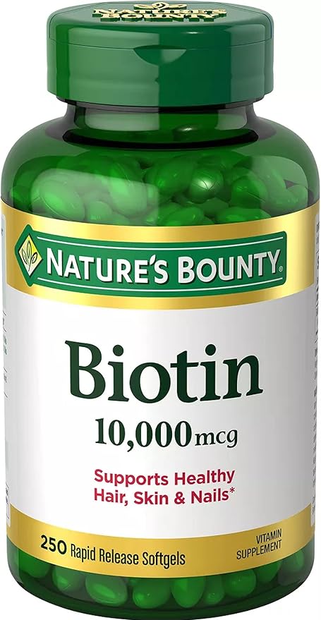 Nature's Bounty Biotin 10,000 mcg, 250 Rapid Release Softgels