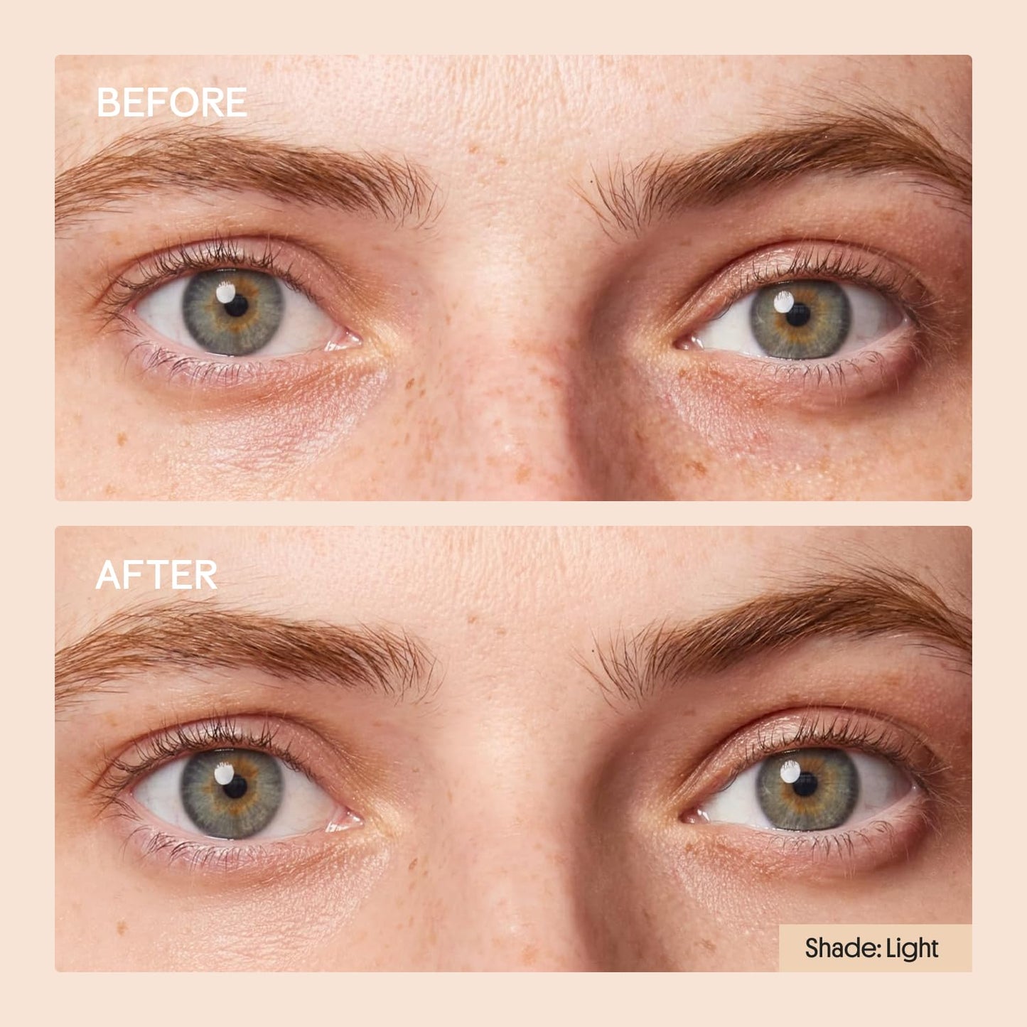 Winky Lux Peeper Perfect Under Eye Concealer, Makeup & Eye Brightener, Full Coverage Concealer for Dark Circles, Color Corrector & Eye Primer, With Collagen, Hyaluronic Acid & Vitamin E (Light Beige)