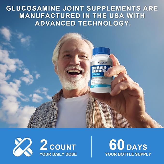 Glucosamine Chondroitin MSM, Glucosamine Sulfate Type 2 Collagen 120 Count