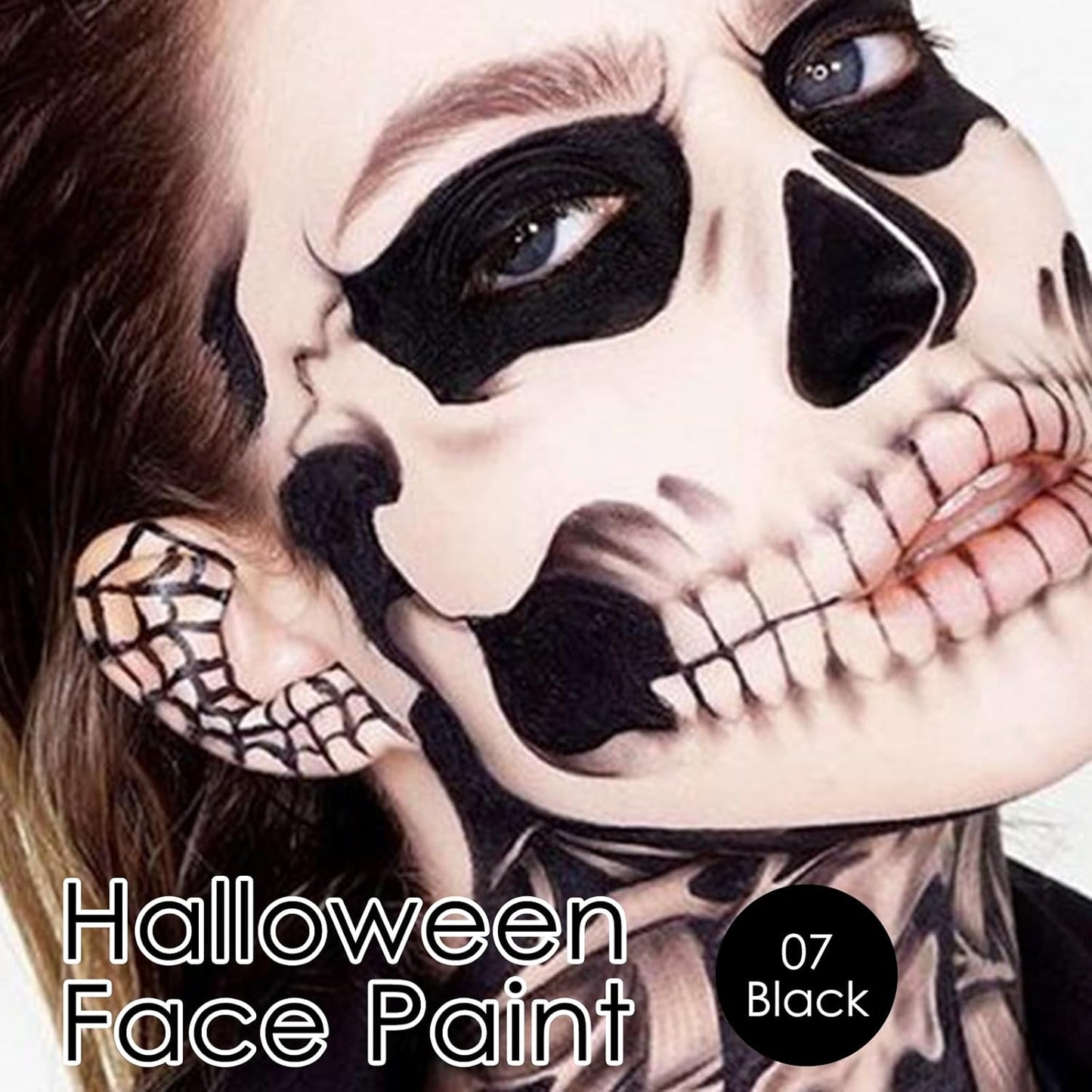 2Pcs Black Face Body Paint Stick Eye Black,Balck Matte Lipstick Makeup Paint Eyeblack for Baseball/Football/Halloween/Costume Accessories Vampire Makeup Cream Face Body Paint Easy to Blend