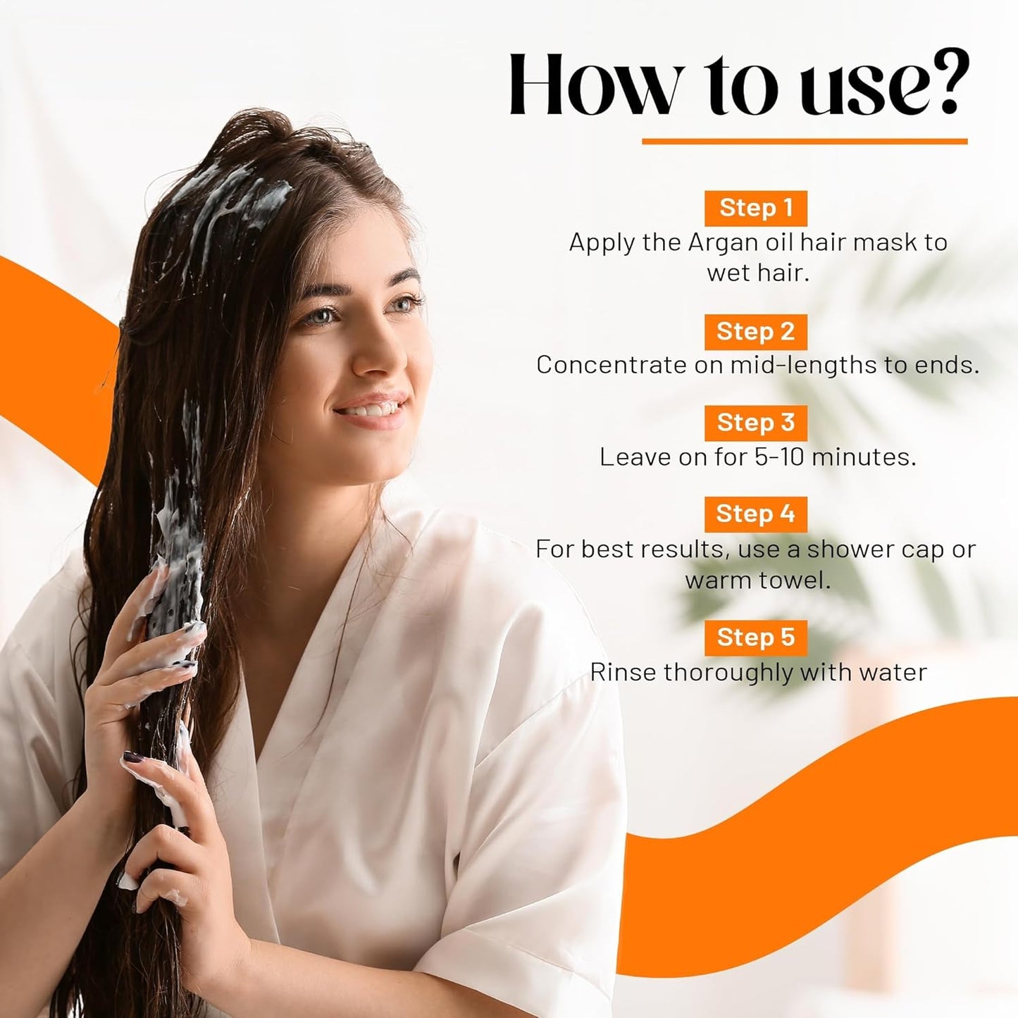 Herbishh Argan oil Hair Mask, Deep Conditioning Moisturizer for Dry & Damaged Hair, Hydrating Repair Treatment, With Coconut & Avocado oil for Curly, Frizzy and Color Treated Hair 10.1 fl.oz