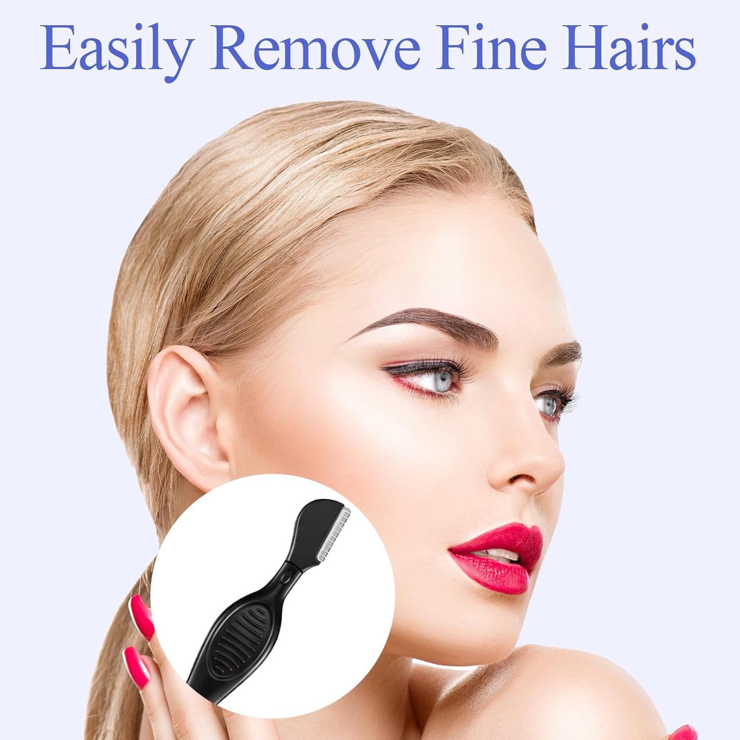 Mudder 21 Pcs Eyebrow Razor Eyebrow Shaver Facial Razor Multipurpose Face Trimmers with Precision Cover for Women Makeup Care Tools (White,Black)