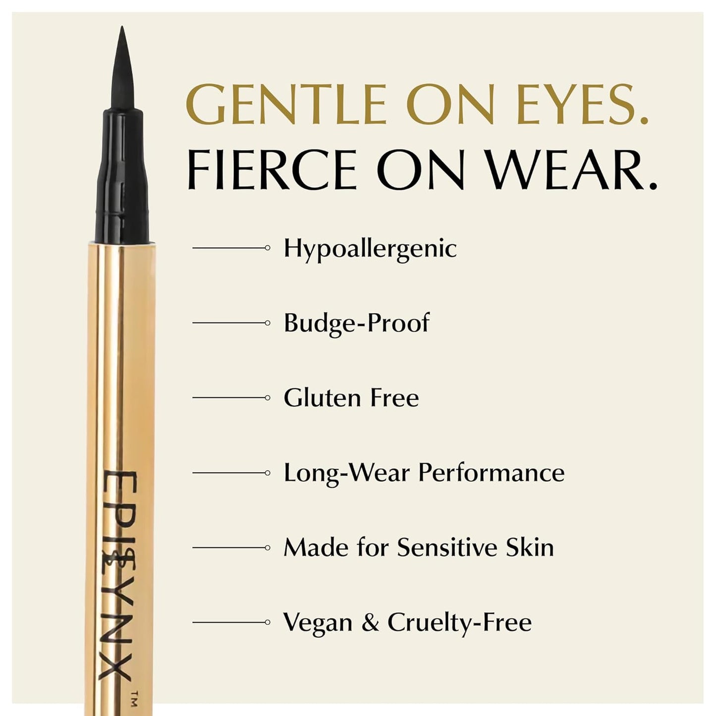 Waterproof Eyeliner - Smudge-Proof Liquid Eyeliner Pen with Precision Tip for Smooth, Long-Lasting Application - Vegan, Hypoallergenic & Gluten-Free Eye Liner - 2mL Shimmer Black