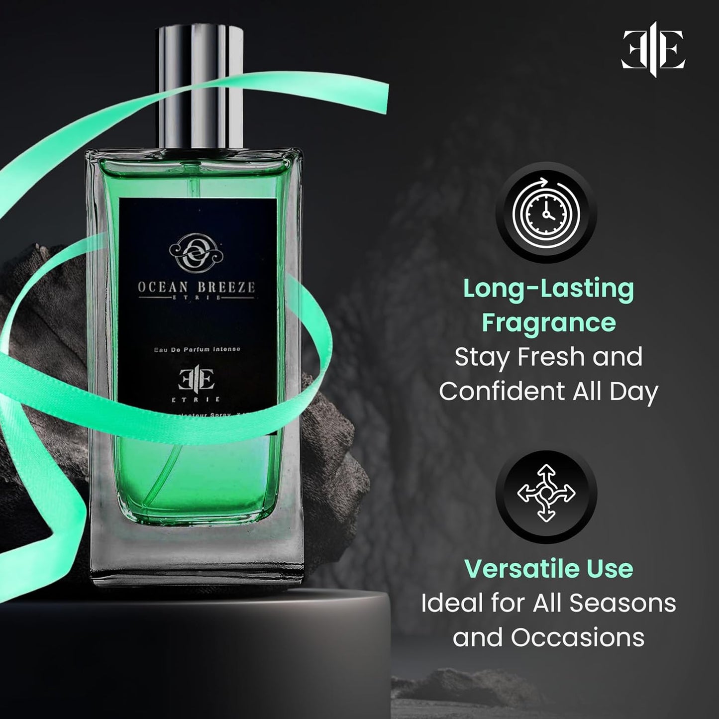 Ocean Breeze Cologne for Men - Fresh Citrusy, Pine-Like Aroma, Deep Earthy Undertones of Cedar, Sandalwood, and White Musk, Long-Lasting Men’s Fragrances – 100 ml