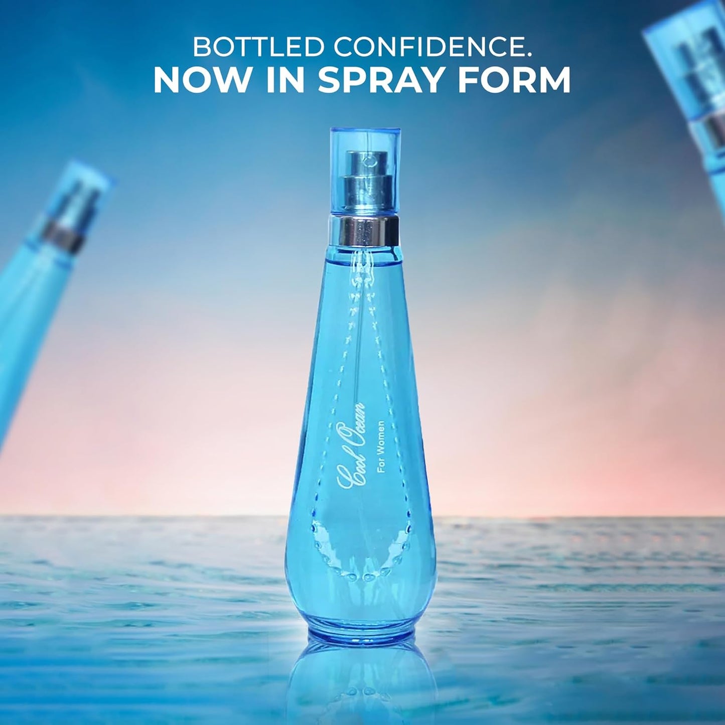 Women's Perfume Combo Set Milano Women&Cool Ocean Floral Fruity Fragrance Eau De Parfum Elegant 100ml Bottle Natural Spray Each for Daily Used