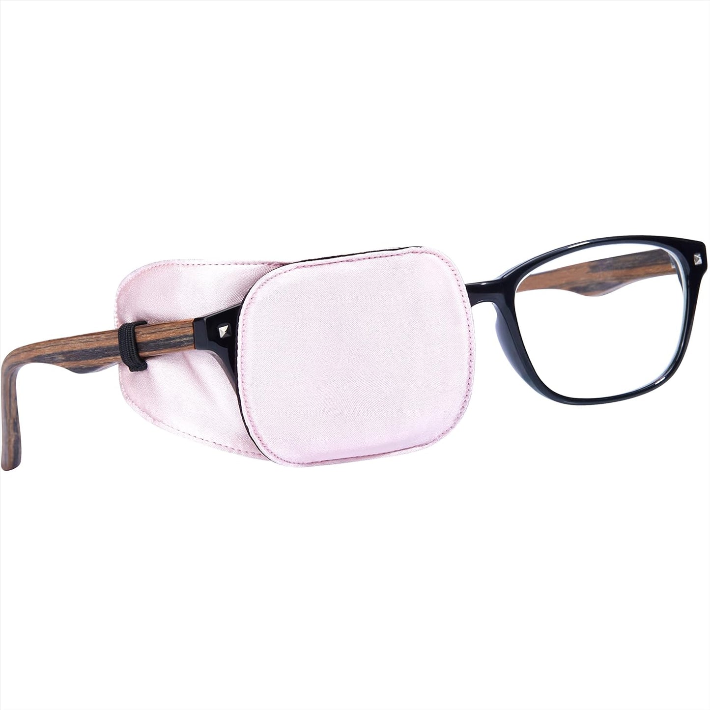 Astropic Silk Eye Patch for Adults Kids Glasses to Cover Either Eye (Medium, English Rose Pink)
