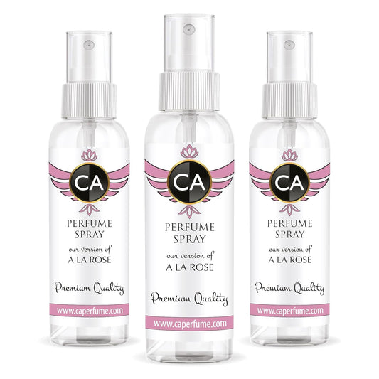 CA Perfume Eco Refill Impression of A La Rose For Women Fragrance Eau de Parfum Spray Refillable Bottle 2 Fl Oz/60ml-X3