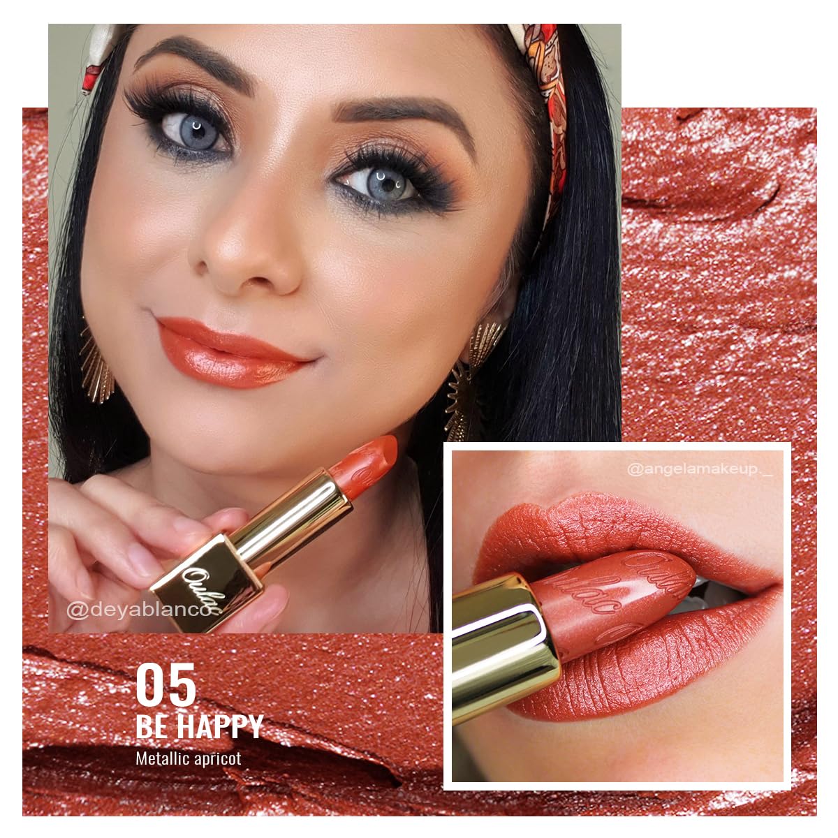 Oulac Lipstick & Lipliner Set 3PCS High Impact Lipcolor with Moisturizing Formula, Vegan Beauty, Full-Coverage Lip Color, Gift Lipstick for Women, LL05+05+GM12