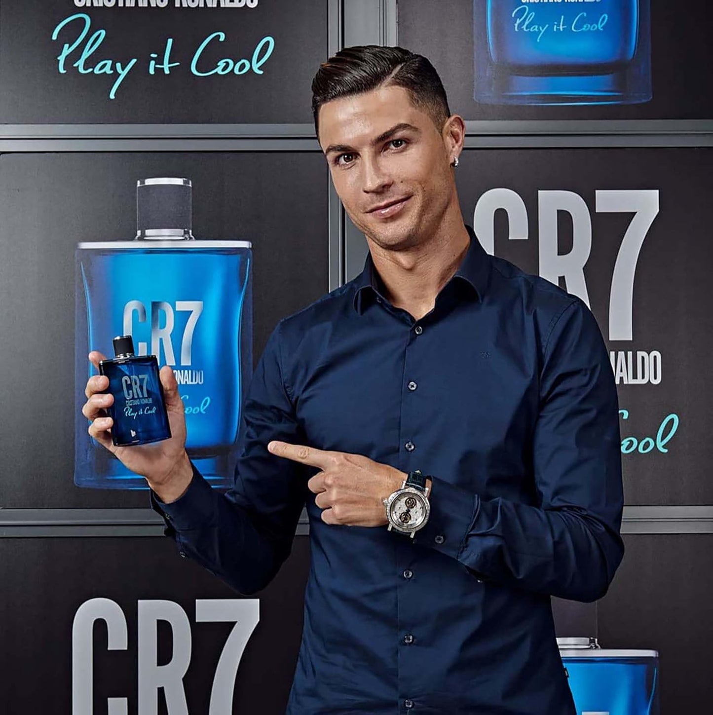 CR7 Play It Cool Cristiano Ronaldo - Eau De Toilette Cologne Scent for Men - With Mandarin, Bergamot, Lavender, and Musk - From Cristiano Ronaldo's Original Men's Fragrance Collection - 3.4 oz