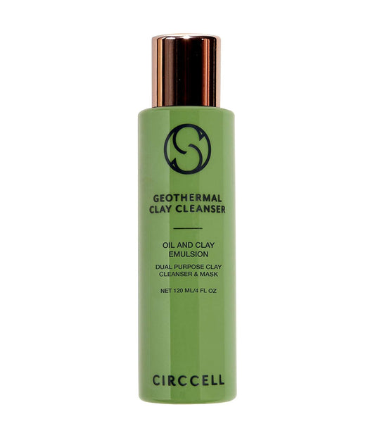 CIRCCELL Geothermal Clay Cleanser – Hydrating Facial Cleanser - Arctic Clay and Essential Oils Deep Clean & Detox Skin – Hydrating Clay Face Wash or Mask for All Skin Types