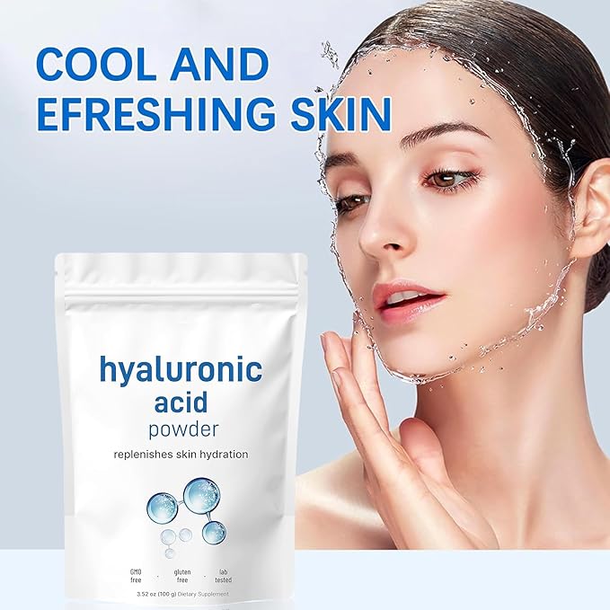 Hyaluronic Acid Powder for Skin Care - Low Molecular Weight, Cosmetic Grade, Water-Soluble Moisturizing Ingredient for DIY Facial Serum & Skincare