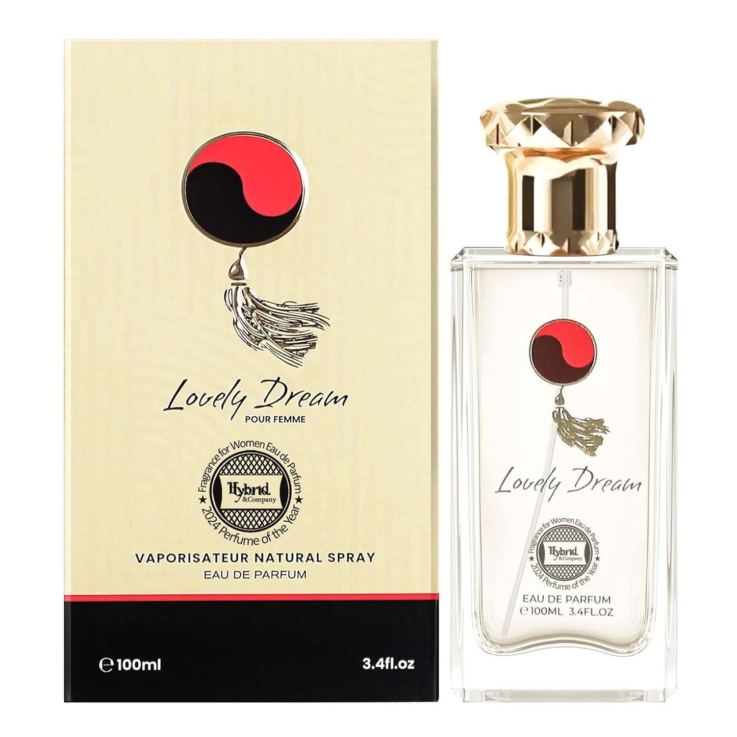 Hybrid & Company Women Lovely Dream Eau De Parfum Vaporisateur Natural Spray 3.4 Fl Oz