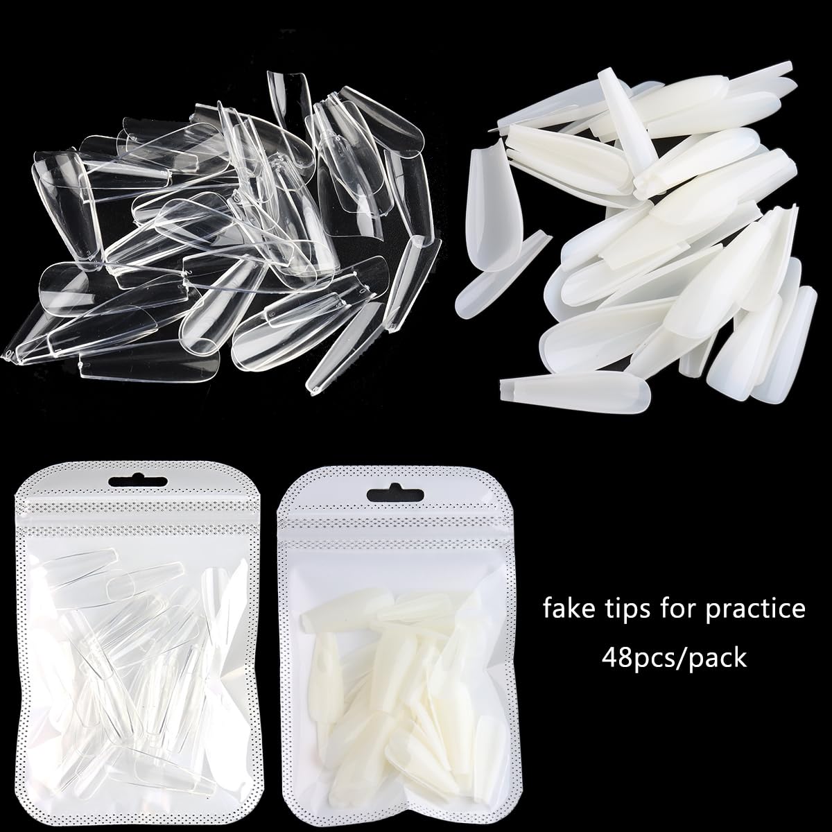 Silicone Practice Fingers for Acrylic Nails, 5PCS Soft Fake Fingers for Nails With 96PCS False Nail Tips, Nail Training Mannequin Finger, Nail Practice Hand for Acrylic Nail Kit