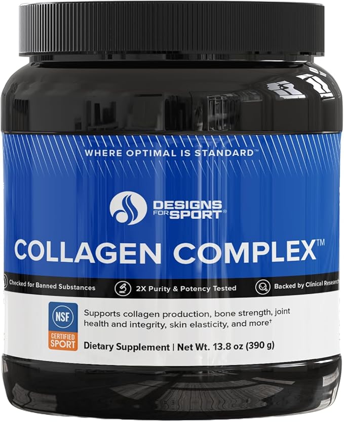 Collagen Complex - NSF Certified for Sport Collagen Peptides Powder - Collagen for Joints, Bone Strength, Skin Elasticity (13.8 oz)