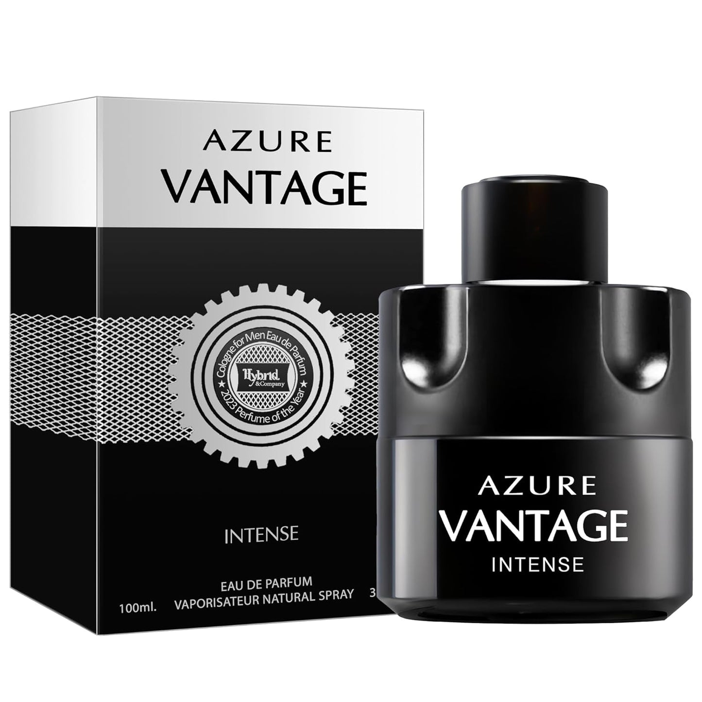 Hybrid & Company Azure Vantage Intense For Men Pour Homme Eau De Toilette Natural Spray 3.4FL.OZ