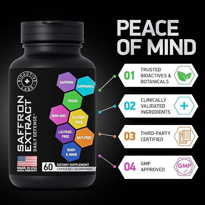 Liquid Collagen & Ashwagandha and Pure Saffron Extract Capsules Beauty and Energy Support Bundle