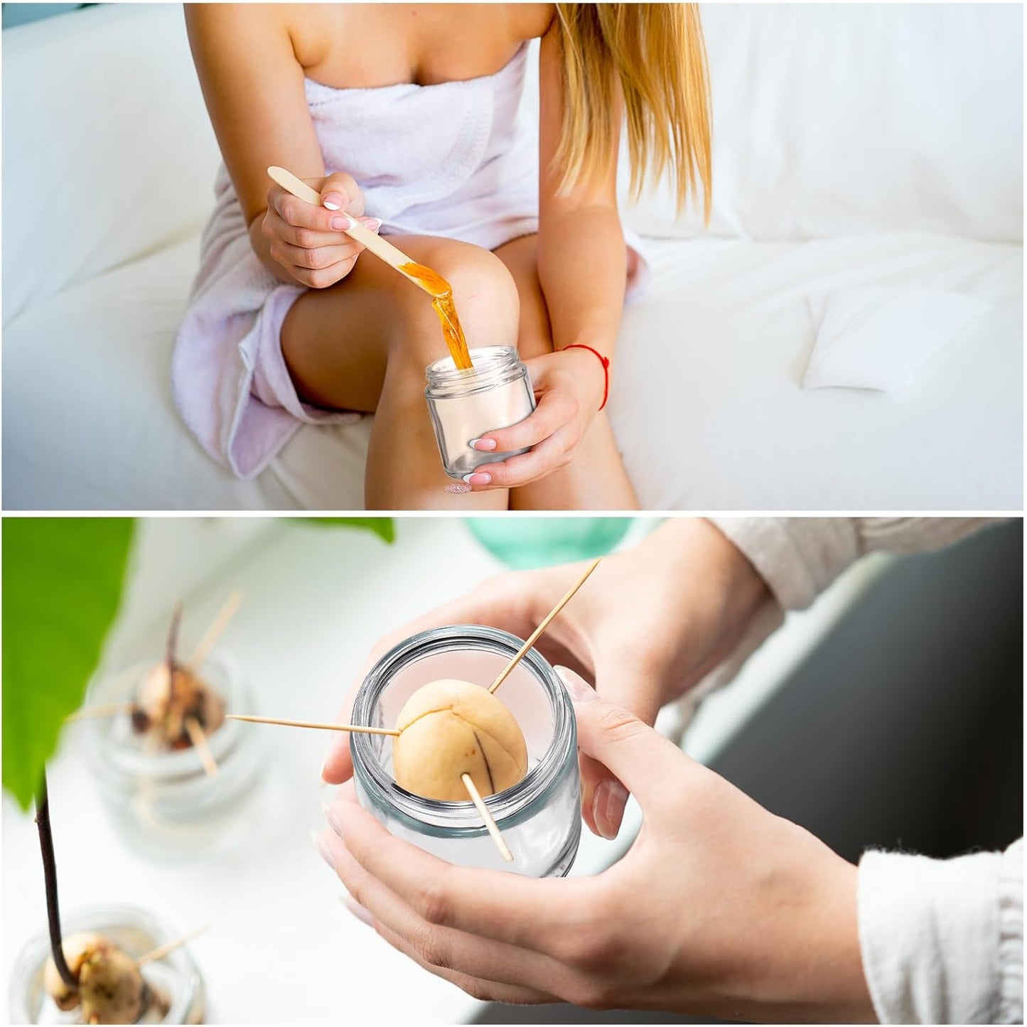 Norme 24 Pcs 4 oz Glass Jars with Lids Leakproof Round Airtight Empty Cosmetic Jars with Inner Liners Lid for Storing Lotions Powder Ointments Candle Making Tins (Black,Clear)