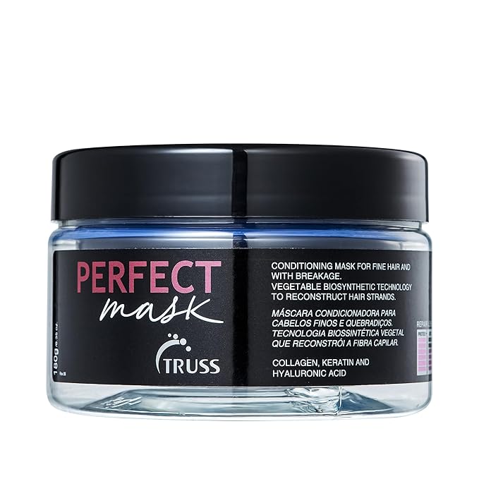 TRUSS Perfect Hair Mask with Collagen, Keratin & Hyaluronic Acid - Deep Conditioning Hair Treatment - Intense Moisture & Hydration - Repairs Fine, Thinning, Brittle, Dry Damaged Hair