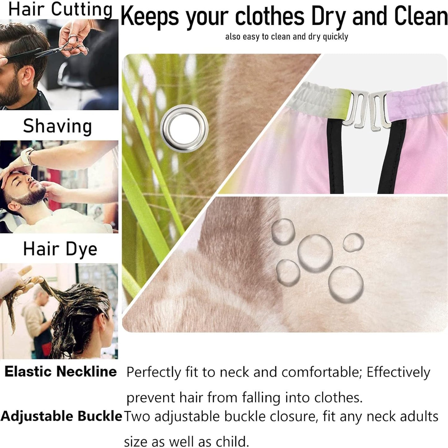 visesunny Barber Cape Funny Rabbit Easter Polyester Hair Cutting Salon Cape Apron Anti-Static Haircut Water-Resistant Shaving Cloth Beard Shaving Bib Hairdressing Cape