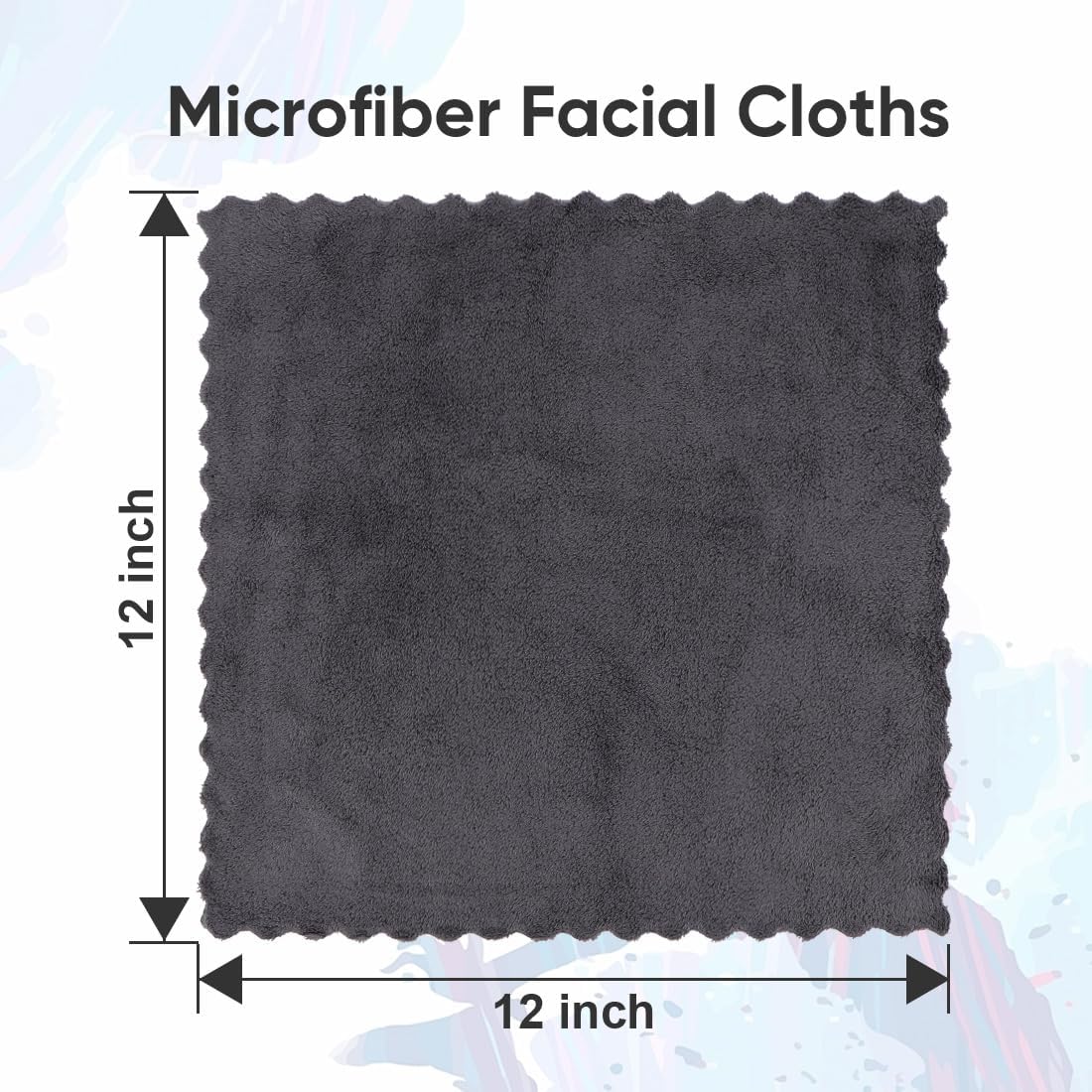 Orighty Makeup Remover Cloths, Cleansing, Reusable, Soft & Washable Coral Fleece Microfiber Washcloths/Towel for Face, Eye, Lips, Pack of 48, 12 x 12 inch (Grey)