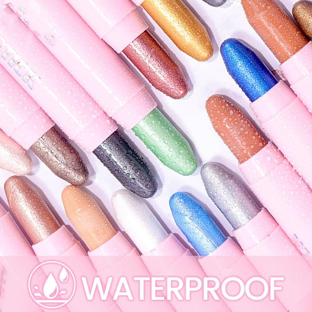 evpct 1Pcs Ginger Matte Cream Eye Shadow Brightener Sticks for Eyes Waterproof Pigmented, Double Ended Cream Eyeshadow Stick Pencil Pen with Applicator, Eye Shadow Palette Highlighter Makeup 29