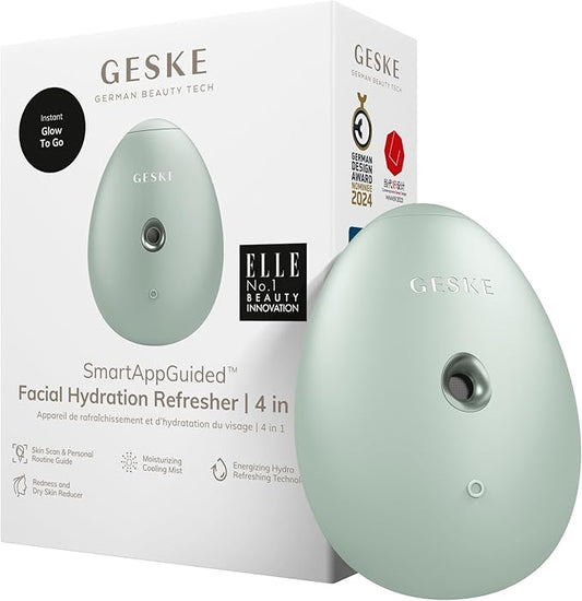 SmartAppGuided™ Facial Hydration Refresher | 4 in 1 | Water Atomizer | Moisturizing Spray Machine | Face Mister | Humidifier for Natural Glow | Reduce Redness & Dry Skin