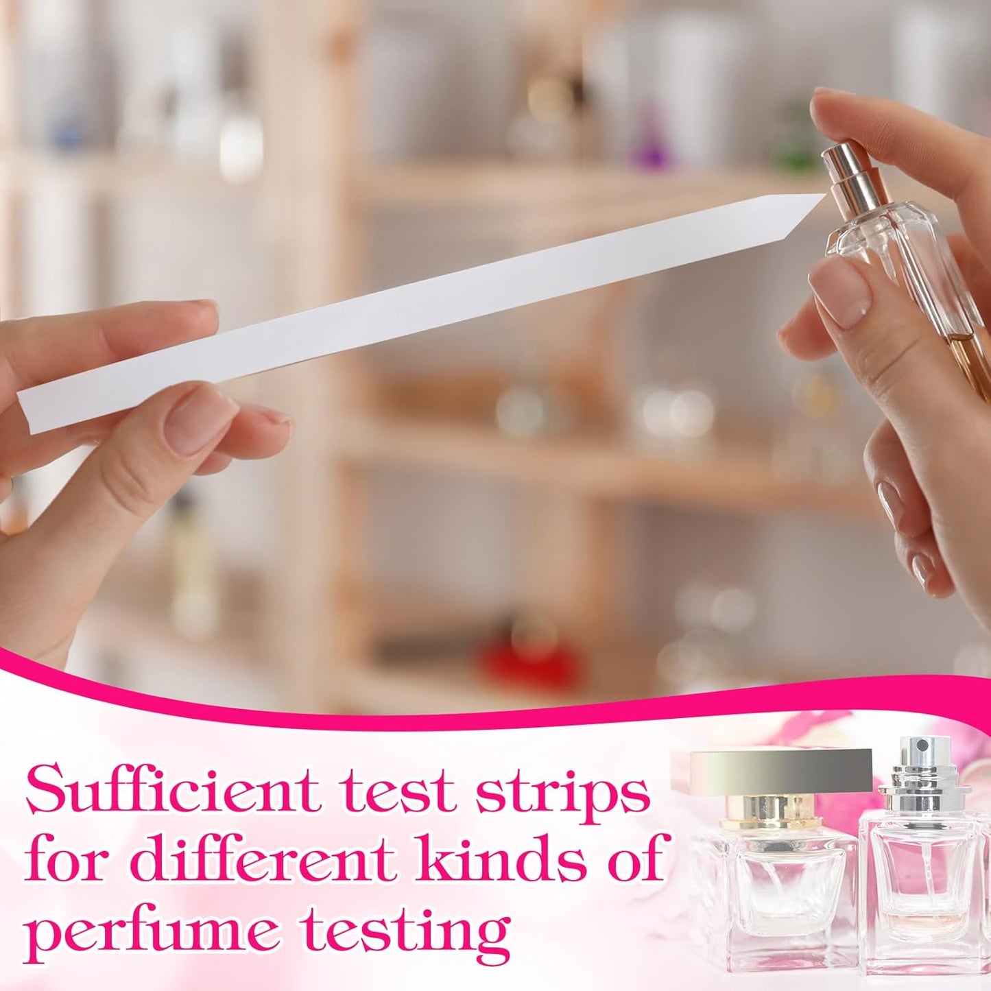 Konohan 1000 Pieces Fragrance Strips Perfume Test Strips Disposable White Blotter Essential Oils Paper Tester for Aromatherapy Testing Fragrances Scents(13.3 x 0.8 cm,Sharp)