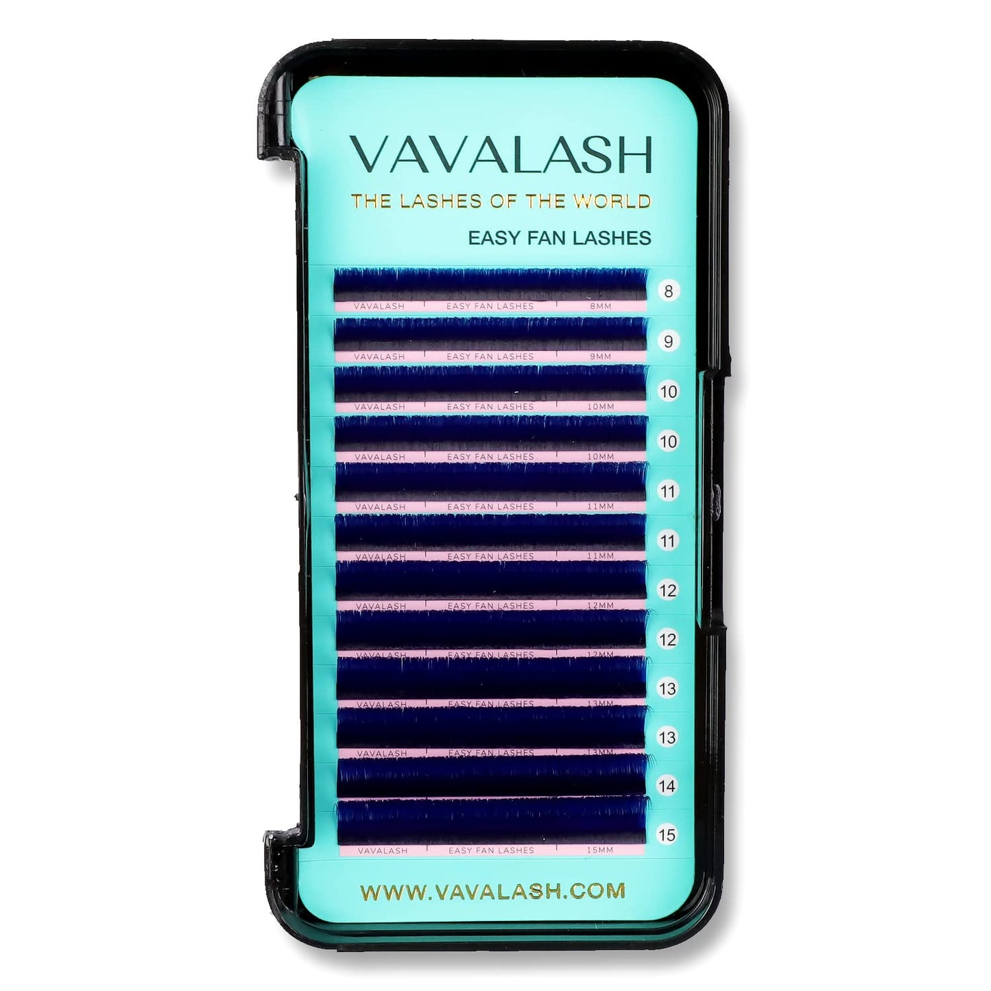 VAVALASH Colored Easy Fan Eyelash Extensions 0.07 CC Curl 13-20mm Mixed Lash Tray Blue Self Fanning Lashes Colorful Volume lash extensions（Blue,0.07-CC-13-20mm）