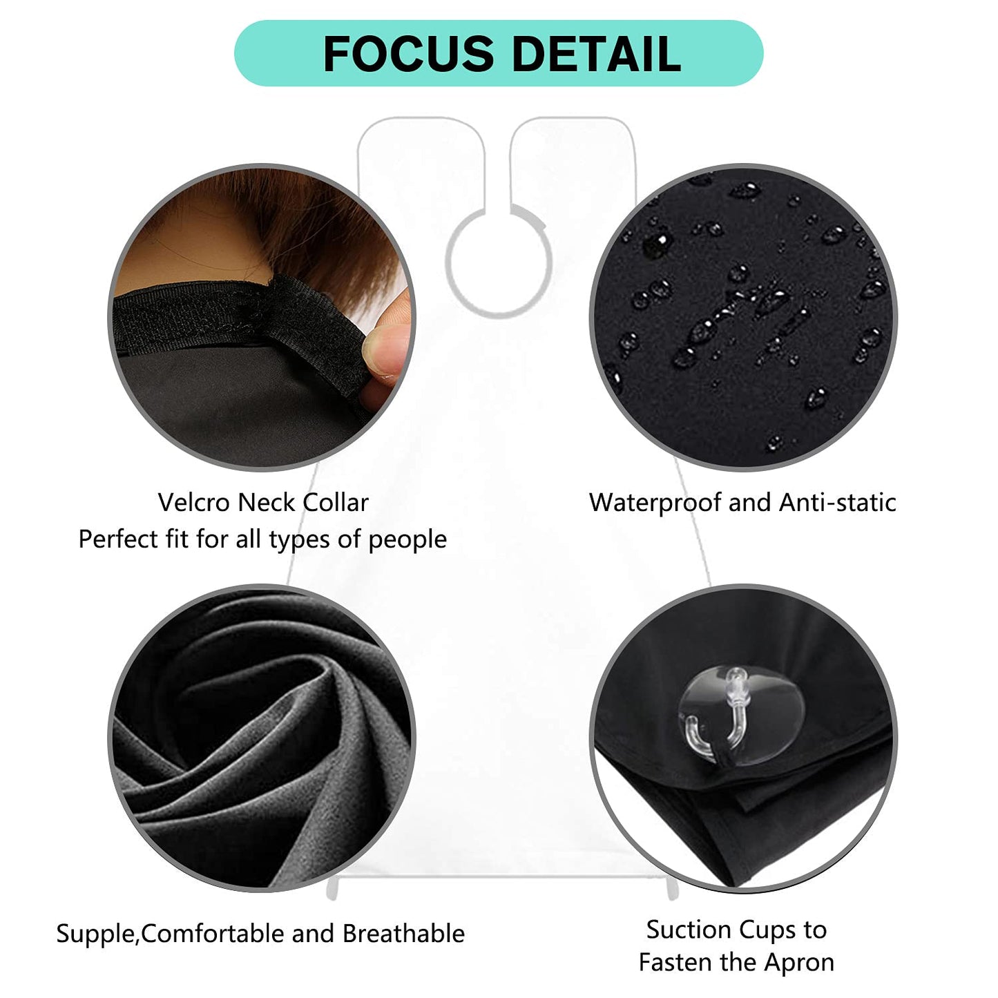 Beard Bib Beard Apron, Beard Catcher for Men Shaving and Trimming, Non-Stick Beard Cape Grooming Cloth, with 3 Suction Cups, Best Gifts for Father's Day