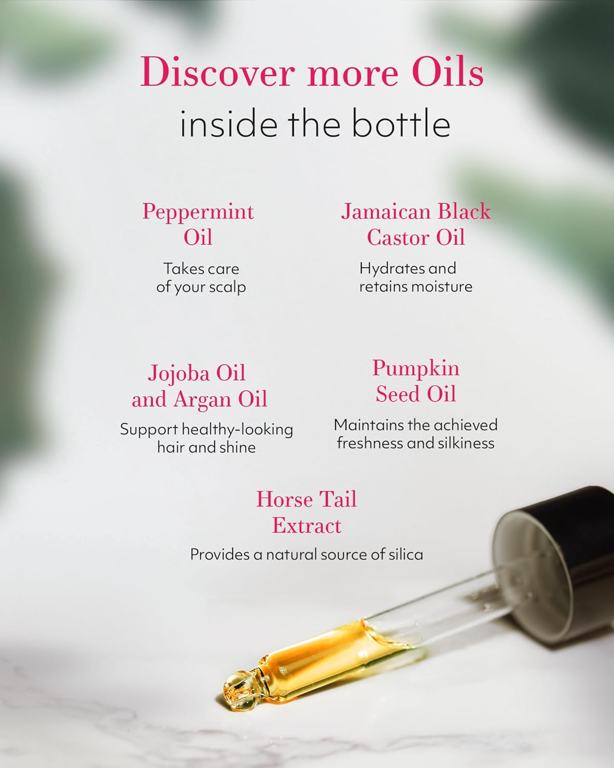 Leven Rose Organic Rosemary Hair Growth Oil with Castor, Rosemary, Peppermint, Jojoba, Argan, Pumpkin Seed, Horse Tail Extract, Evening Primrose for all Hair Types, Natural, 2 oz