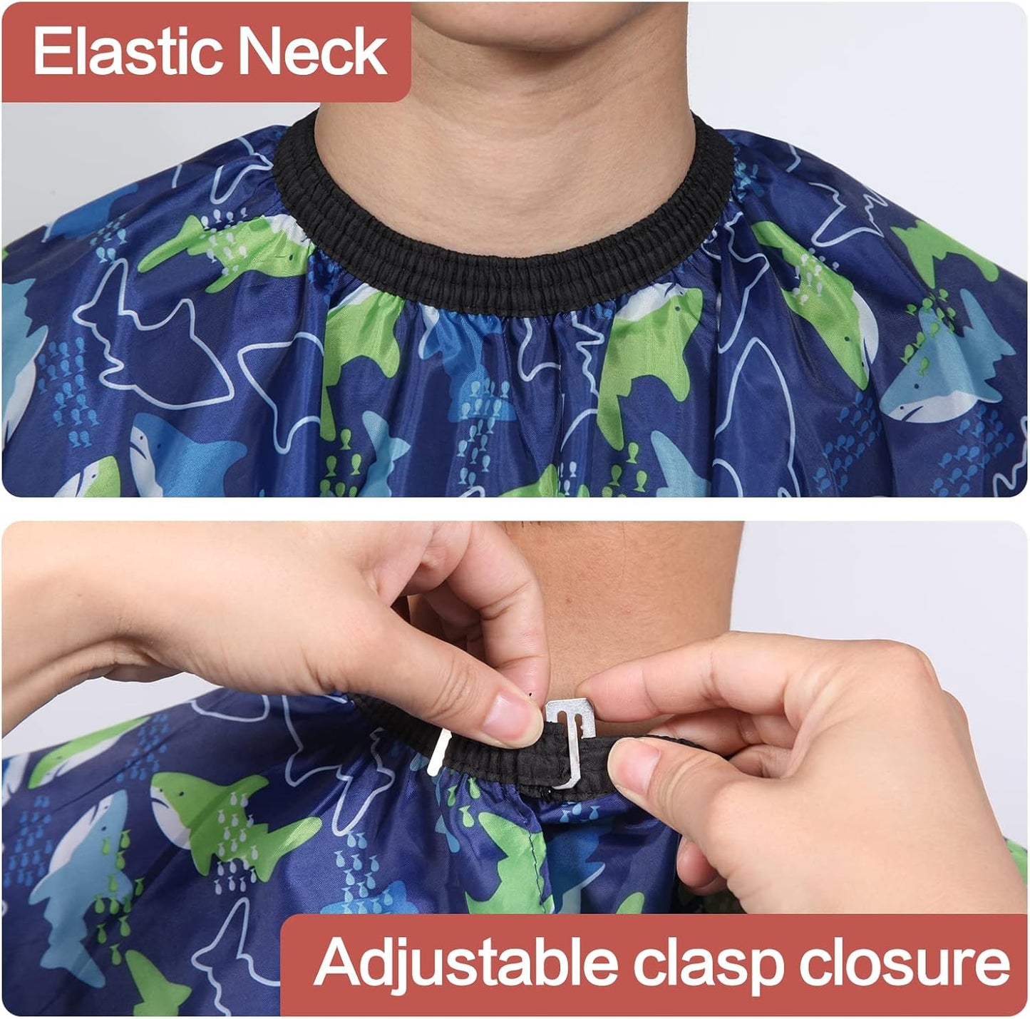 Kids Hair Cutting Cape (2 Pack) Professional Children Salon Barber Apron for Boys and Girls