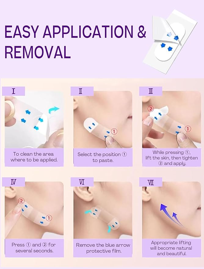 ACADA Face Lift Tape Invisible Face Tape Lifting, Instant Face Lifting Tape for Wrinkles, Face Tape for Wrinkles and Double Chin with Natural Lift & Youthful Look 120pcs