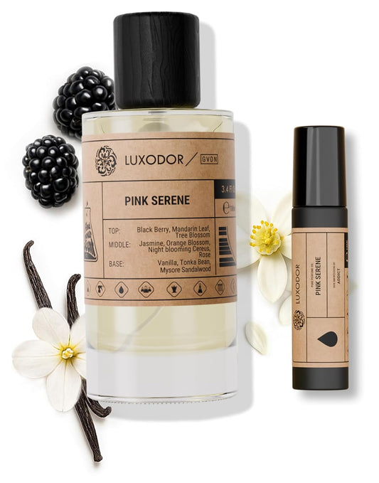 Pink Serene - Inspired by Addict - pheromones perfumes for women - cologne dupes fragrances - Clean ingredients Paraben Free Vegan - 3.4 fl. oz (100ml) with perfume oil 10 ml roll-on