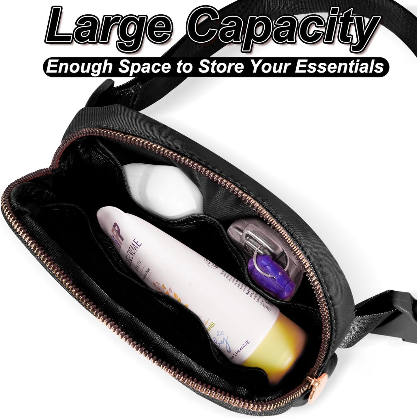 Gifts for Girls & Kids - Birthday Gifts for Daughter & Sister, Essentials for Her, Travel Essentials, Cute Teen Trendy Stuff Waist Packs Belt Bag Crossbody Bag | Black, Initial Z