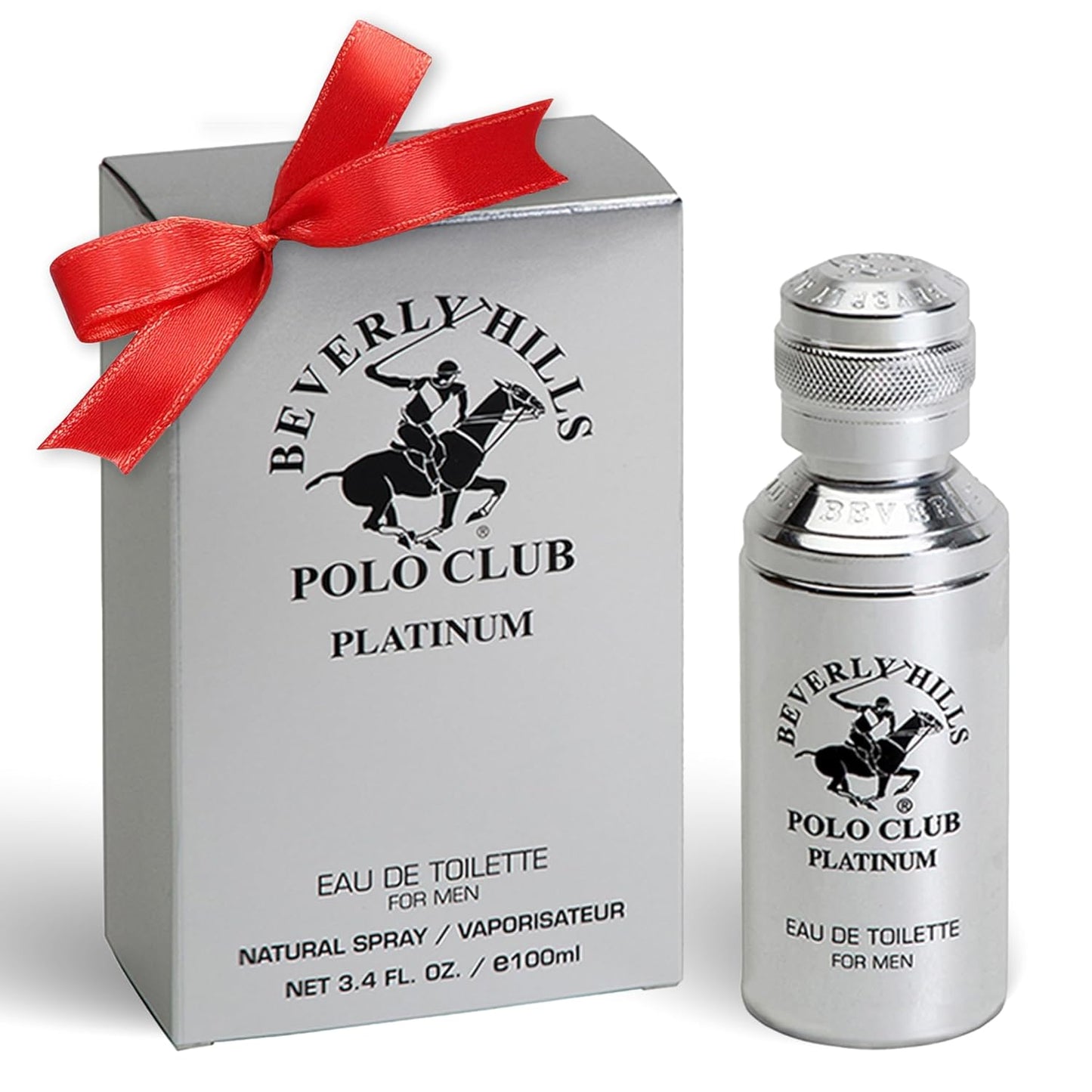 Beverly Hills Polo Club PLATINUM - Cologne for Men with Notes of Cedar, Cinnamon & Orange - Classy & Sexy Fragrance Scent - Eau De Toilette Spray 3.40fl.oz / 100ml