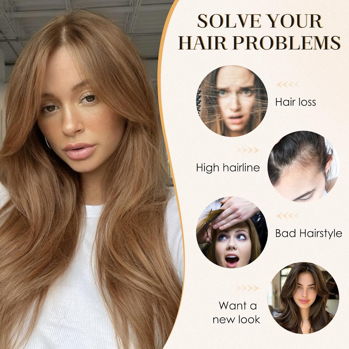 S-noilite Bangs Hair Clip,360° 3D Cover Real Clip in Bangs Human Hair Toppers for Women With Side Bang Daily Wear Medium Brown