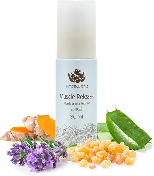 Shankara Body Massage Oil for Muscle Relief – All-Natural Body Oil with Arnica and Lavender Oil for Aromatic Massage Therapy – Warming Oil to Soothe Joints and Muscles (30 ml)