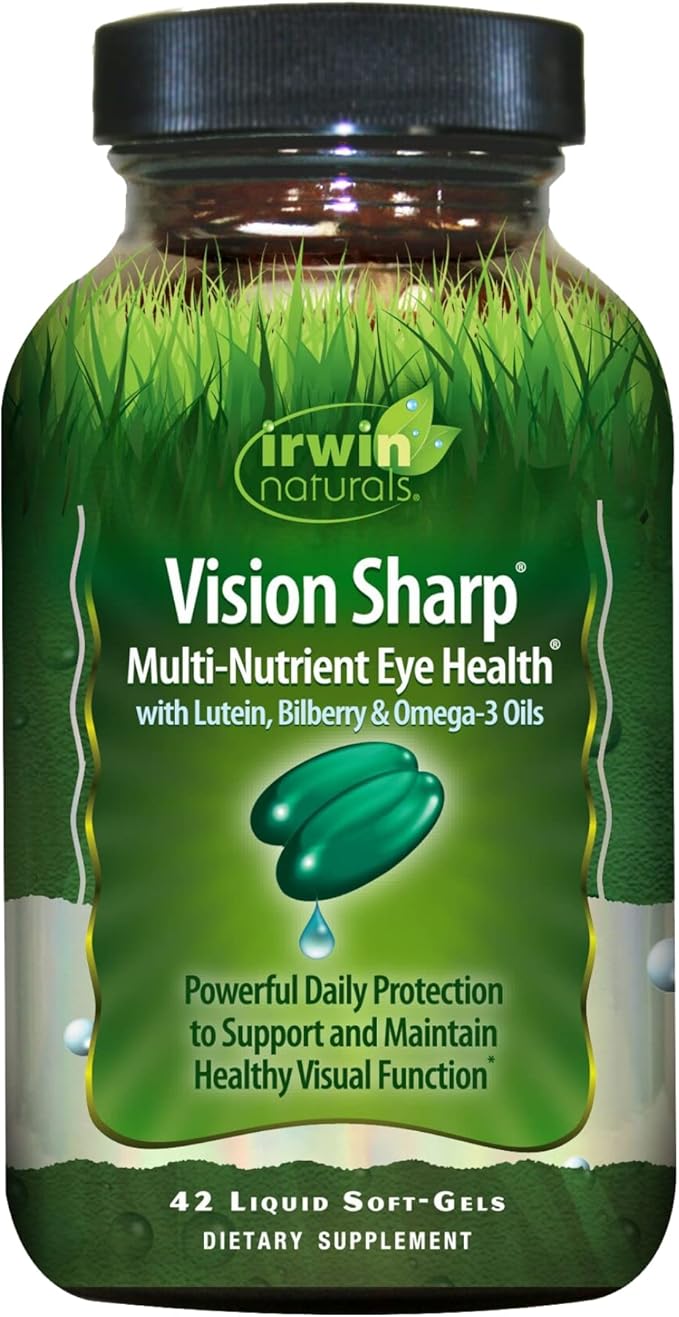 Irwin Naturals Vision Sharp Multi-Nutrient Eye Omega-3s - 42 Liquid
