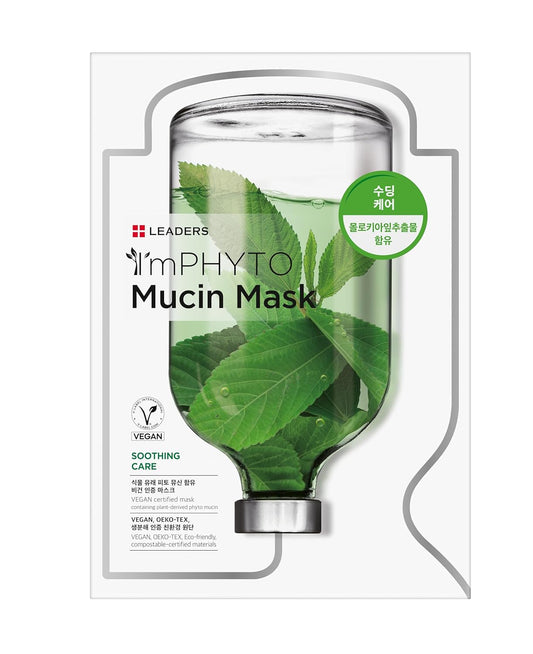 I'MPHYTO Leaders Facial Mask 10 Sheet Mucin Vegan Mask | Soothing Care & Hydrating Skin Care | Natural Plant-Based Ingredient | Certified Vegan | Natural Cellulose Sheet