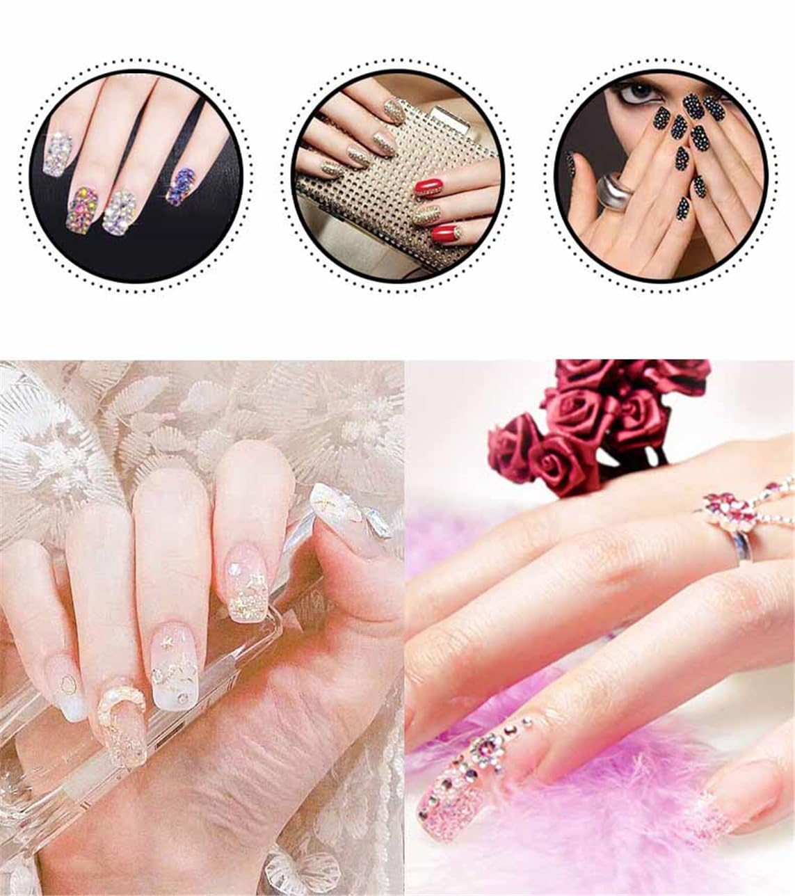 4500 Pcs SS12 3mm AB Flatback Rhinestones for Nails Art Crafts Glitter Round Shine Gems Crystals DIY Clothes Shoes （Red AB）