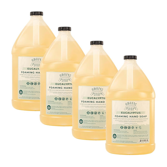 Adams Handmade Soap Liquid Foaming Soap 1 Gal - Eucalyptus (Pack of 4)