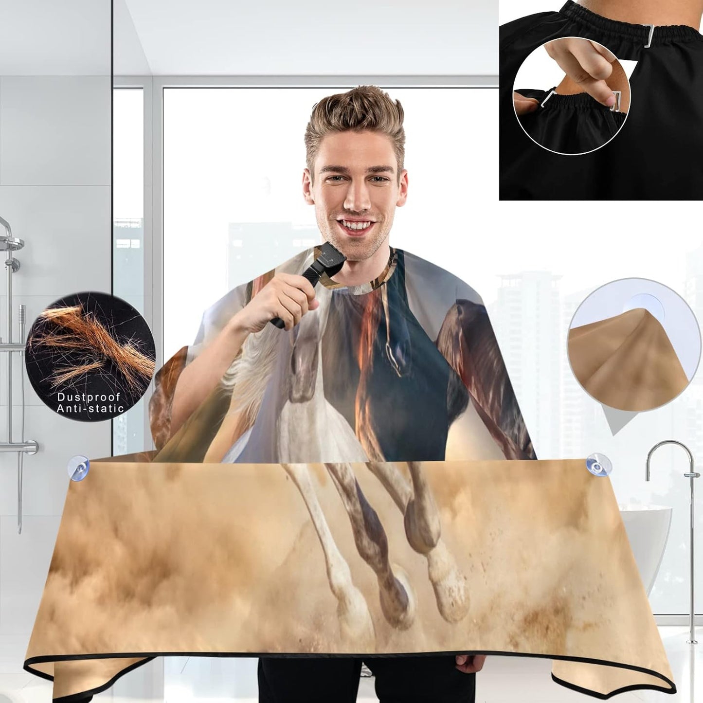 Stylish Barbershop Salon Barber Cape Haircut Cape Salon Apron Unisex Hair Cutting Apron for Men Women
