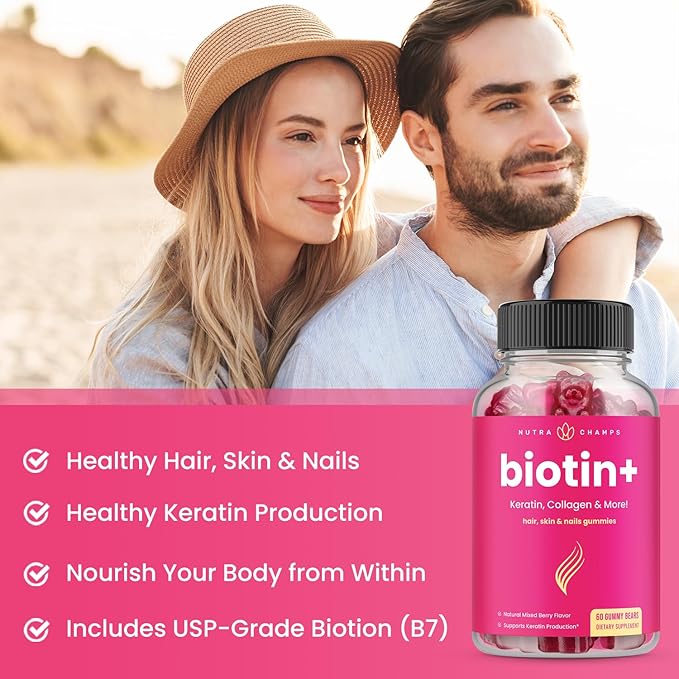 NutraChamps Biotin & Biotin+. The Complete Duo for Hair, Skin and Nails. Biotin, Collagen, Keratin & More