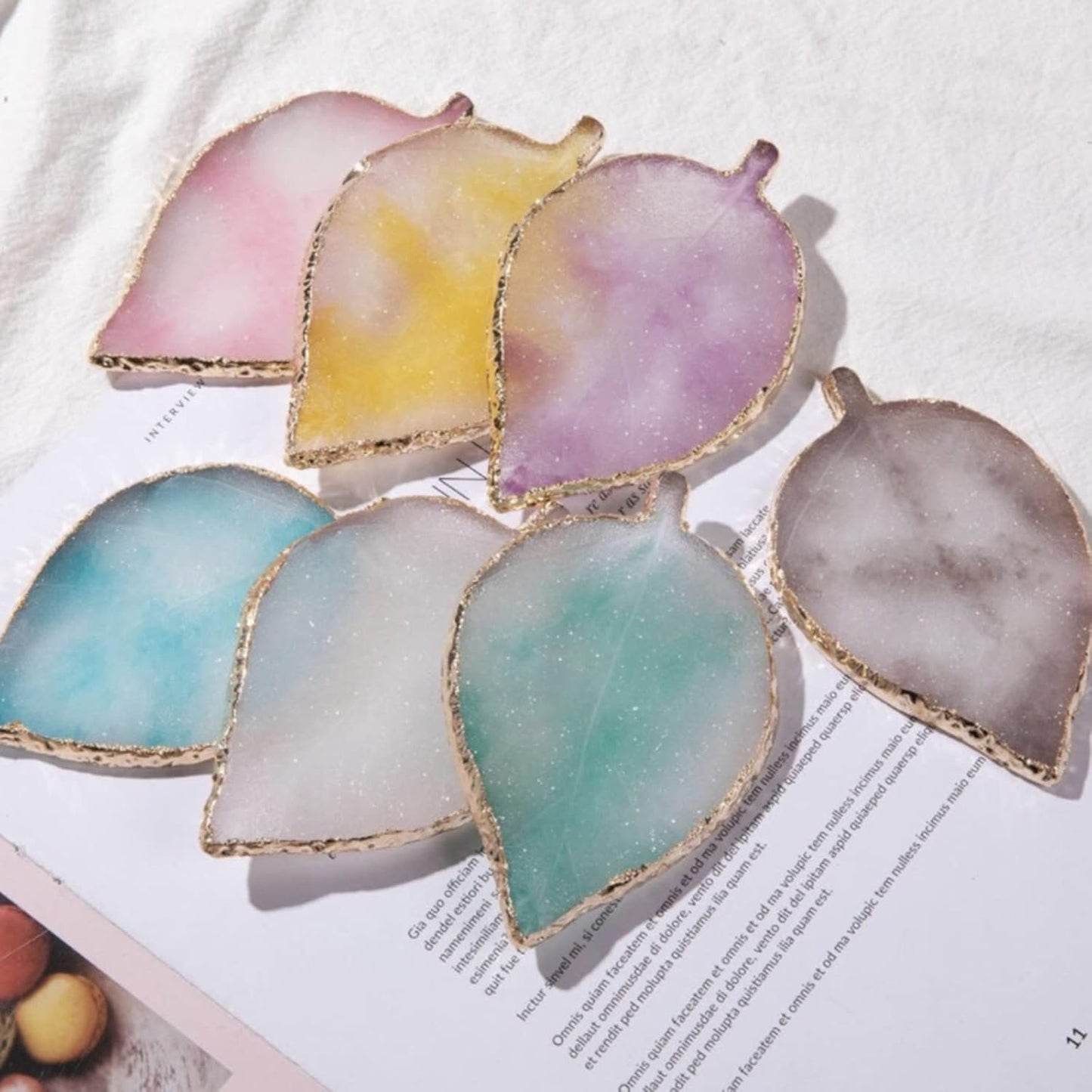 1 Piece Nail Art Palette - Mixing Palette Makeup Plate Nail Tip Holder Display (Gray Leaf)