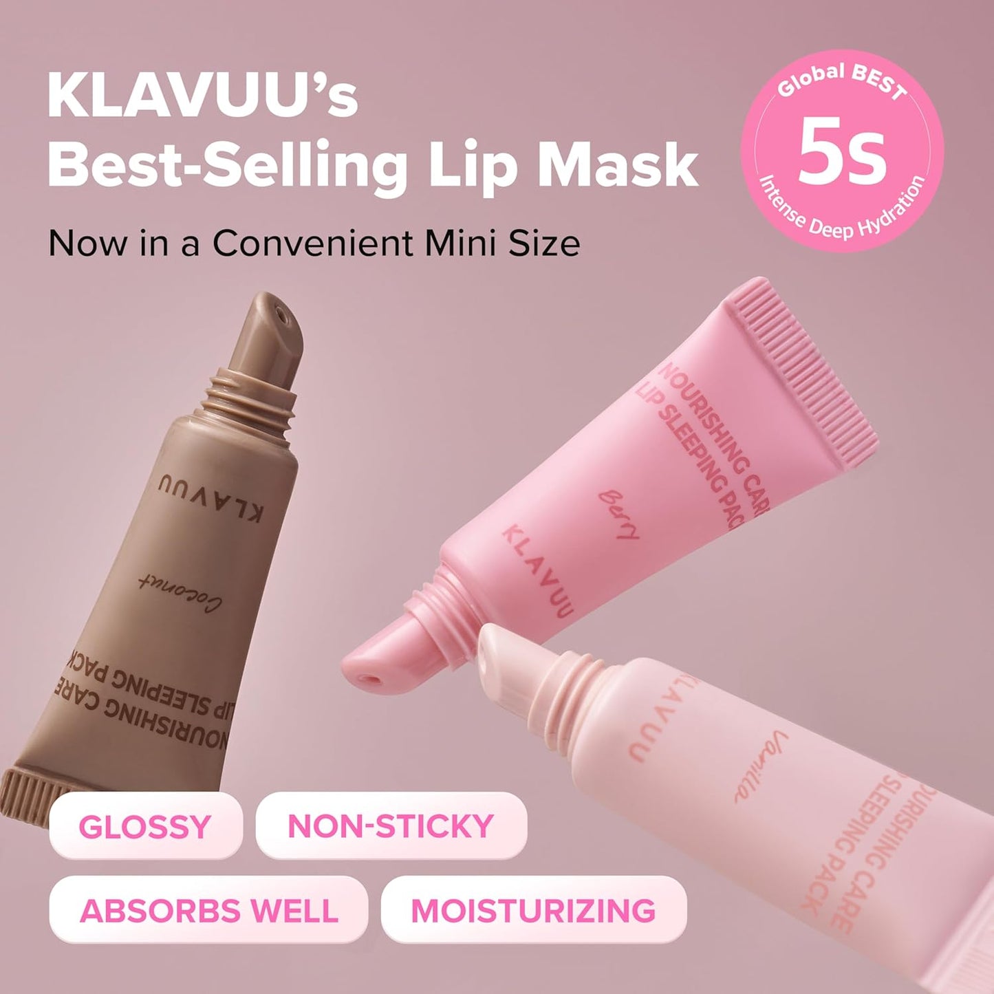 Klavuu Lip Mask Sleeping Pack (0.7oz) – Overnight Deep Hydrating Korean Lip Balm Treatment for Very Dry, Chapped Lips | Lip Lightening & Plumping with Instant Hydration | Gentle Exfoliating (Kit)